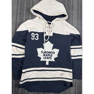 Toronto Maple Leafs Sweater Mens Medium Blue Doug Gilmour Jersey Old Time Hockey